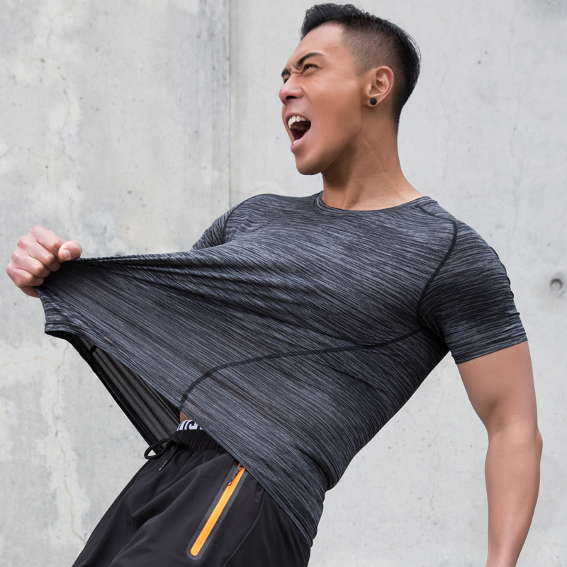 Quick-drying T-shirt men's short-sleeved outdoor sports large size sweat-absorbing breathable loose half-sleeve women's running quick-drying clothes summer