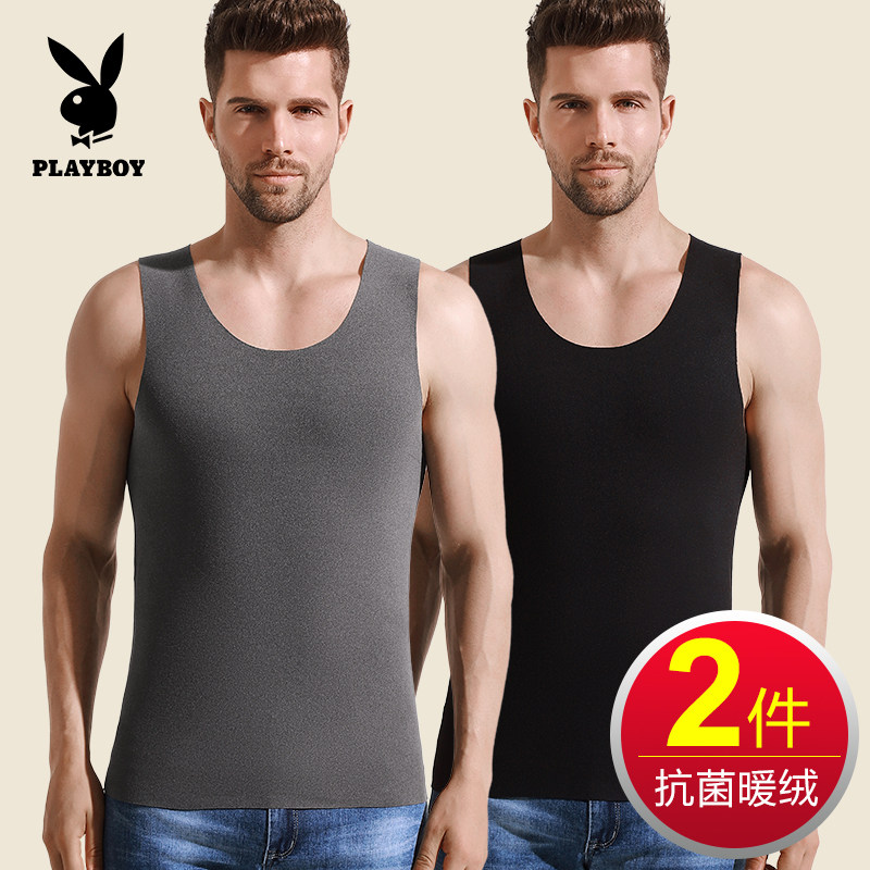 Flower Playboy warm vest men's winter plus suede thickened with a large size for wearing a large size jacket without marks