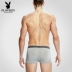 Playboy Quần lót nam Boxers Summer Ice Silk Thanh niên Quần thoáng khí Quần boxer nam