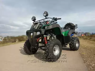 125cc with reverse gear double aluminum row modified shelf four-wheeled big bull ATV double seat ATV