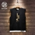 Áo vest nam mùa hè 2019 mới không tay xu hướng áo thun xuồng Hàn Quốc phiên bản chữ in hoa cotton trẻ trung - Áo vest cotton vest trung niên Áo vest cotton