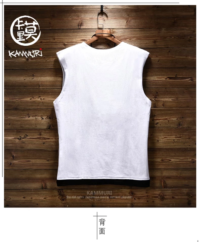 Áo vest nam mùa hè 2019 mới không tay xu hướng áo thun xuồng Hàn Quốc phiên bản chữ in hoa cotton trẻ trung - Áo vest cotton vest trung niên