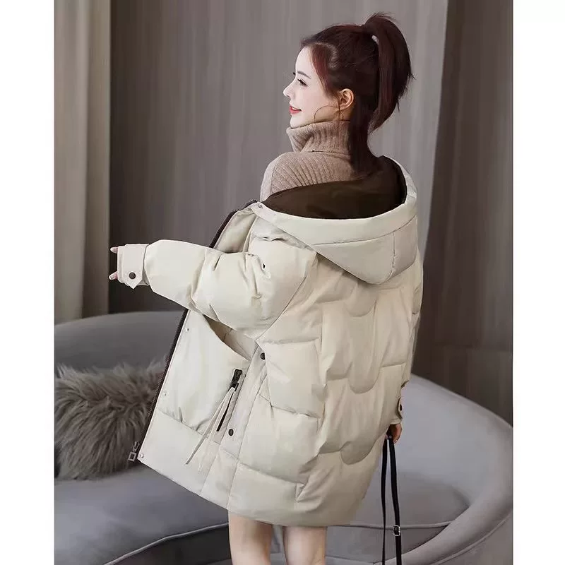 Демисезонная пуховая куртка с капюшоном, oversize, увеличенная толщина