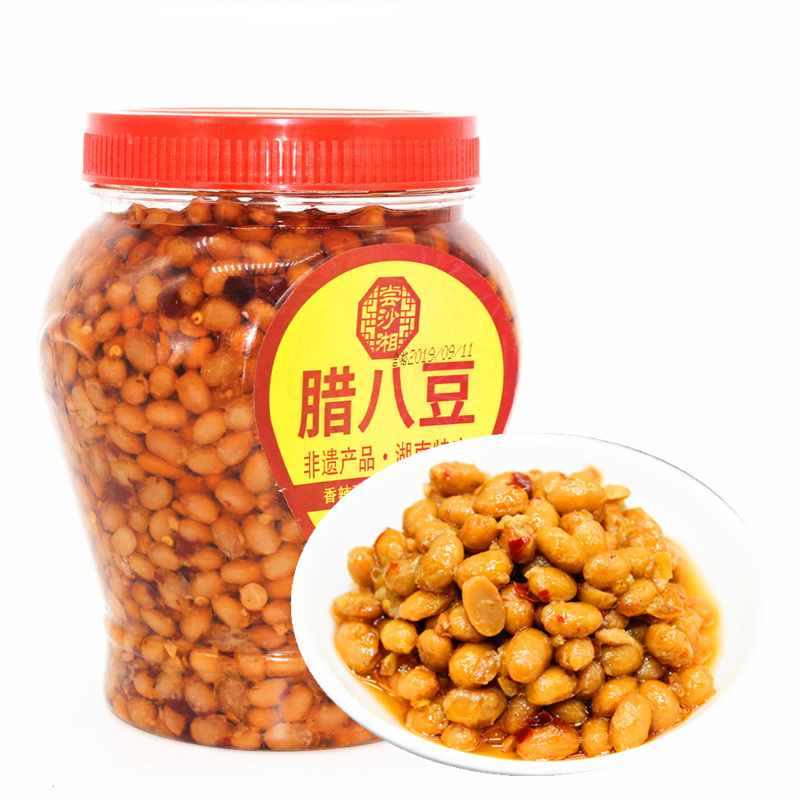 Tasting of sand Xiangrara Eight beans Hunan Teprolific and spicy bottled farmhouse homemade raw flavor Soybean Jam Soybean Jam 8 beans