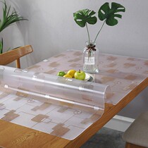 Soft glass pvc table cloth waterproof and oil-free plastic transparent tea table cushion table cushion water crystal plate rubber cushion table cloth