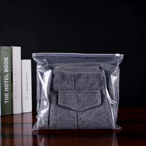 PE прозрачный мешок на молнии для одежды CPE матовый самозапечатывающийся носок полиэтиленовый пакет для одежды 30*40 мешок на молнии