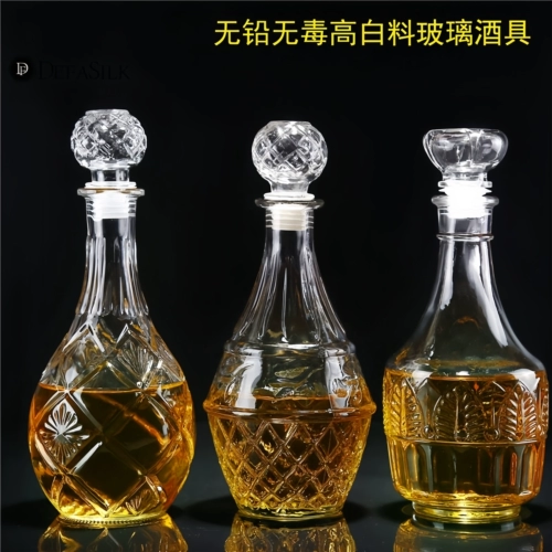 Бутылка для вина, бутылка белого вина, 1 кг, 2 кг, прозрачная стеклянная бутылка, высококачественная пустая бутылка, стеклянная бутылка для вина, антикварное красное вино для дома