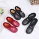 Labor protection shoes for men, winter waterproof cotton shoes, women's velvet warm rain boots, snow boots, outdoor chef work leather shoes