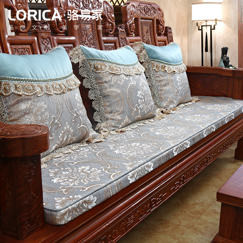 Loci Home Style Red Wood Sofa Cushion Four Seasons Universal Thickening Living Room Solid Wood Furniture Sofa Mat Non-slip Cover