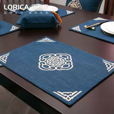 Luo Yijia New Chinese placemat Fabric table mat Coasters Tea cup mat Tea table insulation ashtray mat Tea mat Bowl mat