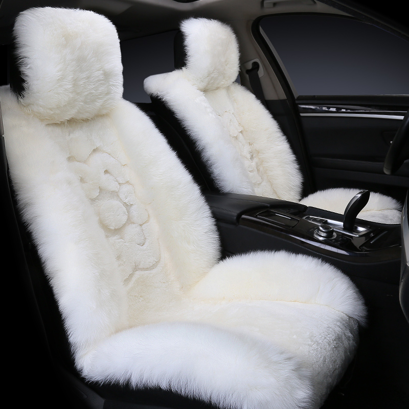 Pure wool car seat cushion Land Rover Range Rover Evoque sports version Freelander winter fur one high and low hair seat cushion