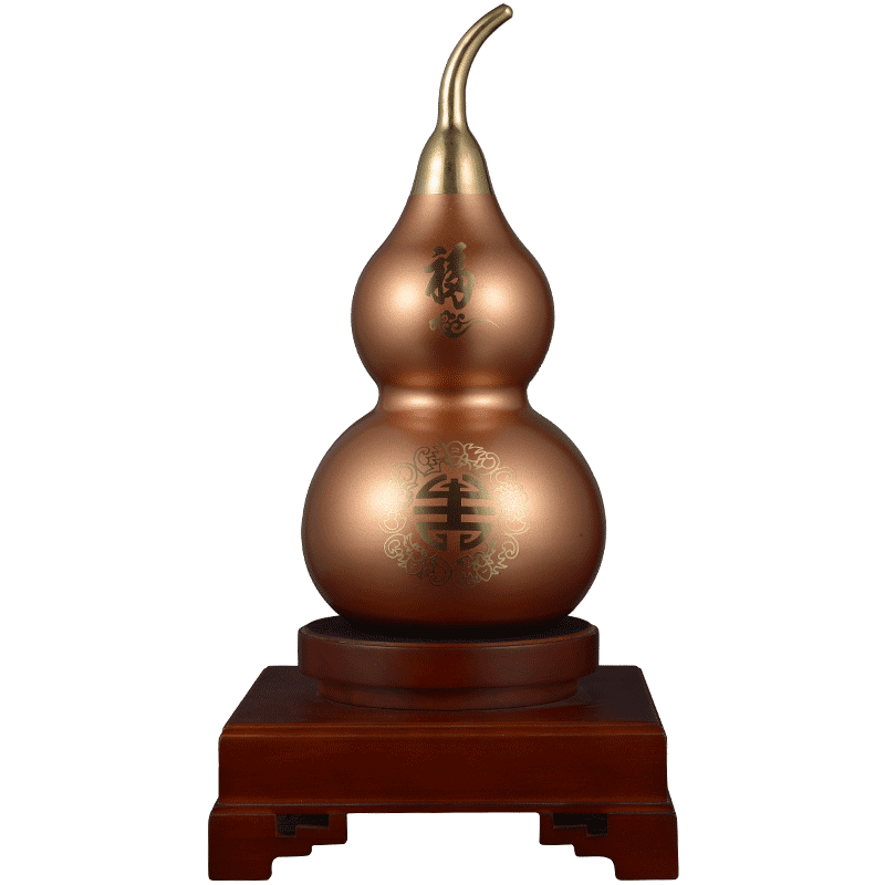 大号黄铜葫芦摆件开口家居摆设客厅玄关博古架办公室装饰商务礼品