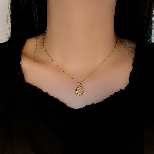 Ожерелье Sunshine Girl с подсолнухом, женское летнее студенческое лесное ожерелье в корейском стиле, ювелирные изделия из титановой стали, новинка 2021, новый тренд