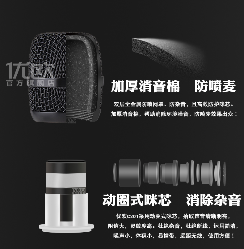 Youou C201 xe không dây KTV điện thoại di động không dây Bluetooth FM hệ thống chuyên dụng micro karaoke karaoke quốc gia với âm thanh xe tải âm thanh xe hơi hát phổ quát micro karaoke có dây