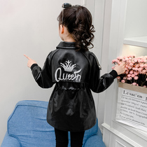 Girls fur coat jacket 2021 new autumn and winter clothing foreign air girls tennis red children fashion plus suede thickened windsurges