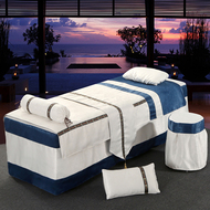 Cao cấp vẻ đẹp giường bao gồm bốn bộ rắn màu massage cơ thể giường bao gồm có thể được tùy chỉnh logo cát moxibustion giường bìa