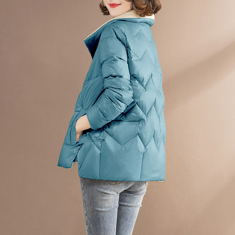 Light Down Feather Short 2021 new winter fashion style small white duck - duvet female coat winter