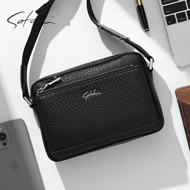 SATCHI Crossbody Bag for Men 2026 New Style Portable Bag for Going Out, High-End Genuine Leather Single Shoulder Small Backpack SATCHI Crossbody Bag for Men 2026 New Style Portable Bag for Going Out, High-End Genuine Leather Single Shoulder Small Backpack