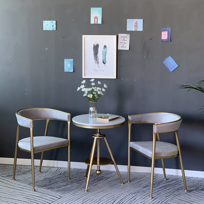 Table and chair combination simple leisure balcony small net red light luxury coffee combination negotiation Nordic modern three-piece fashion