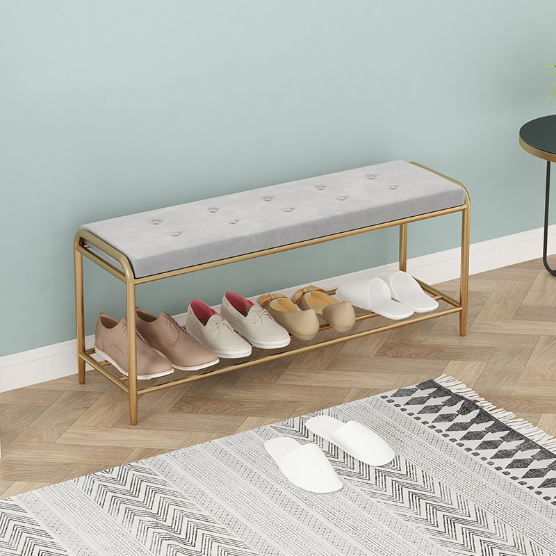 Shoe changing stool shoe rack wearing soft bag can sit into the door ultra-narrow small entrance to the door Nordic 20 25 30cm wide