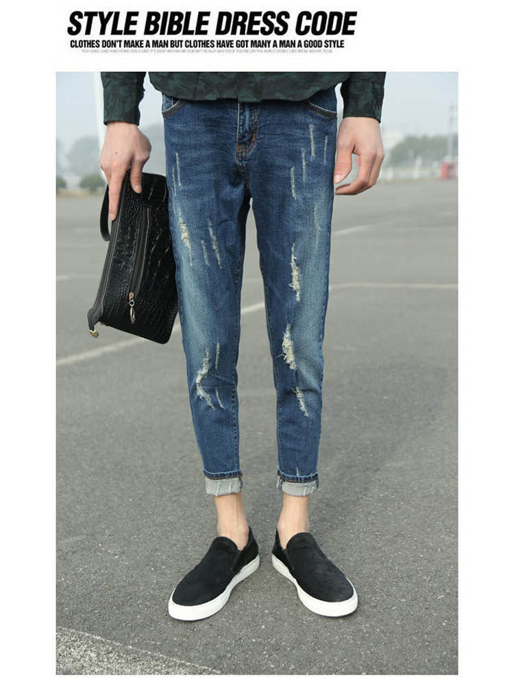 Jeans pour adolescent pieds Slim pour automne - Ref 1465149 Image 7