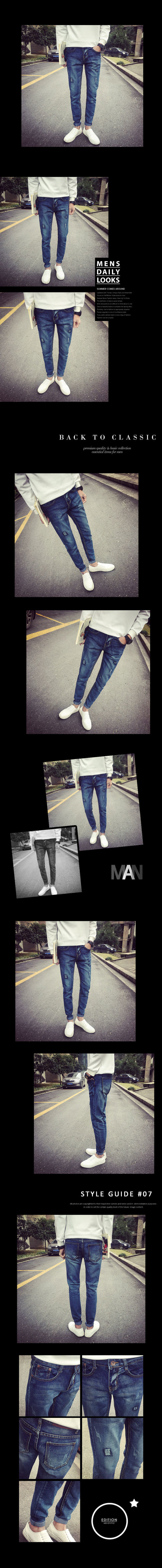 Jeans pour adolescent pieds Slim pour automne - Ref 1465149 Image 10