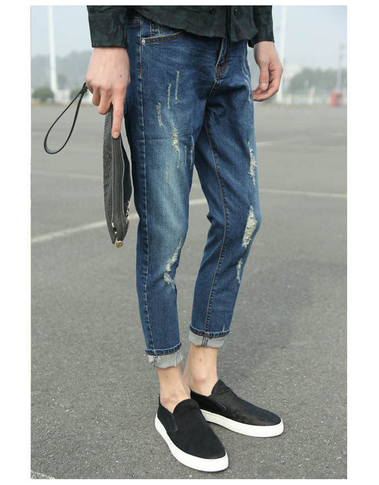 Jeans pour adolescent pieds Slim pour automne - Ref 1465149 Image 8