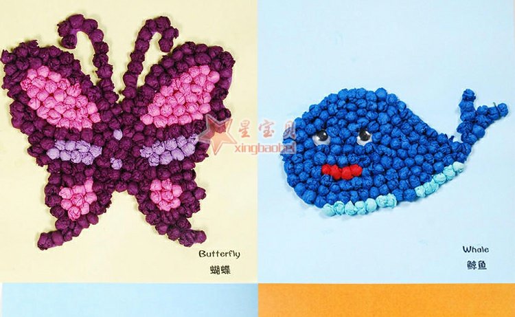 Trẻ em làm bằng tay sáng tạo DIY cartoon giấy vẽ hoạt hình giấy vẽ ba chiều mẫu giáo thủ công gói đồ chơi lắp ráp