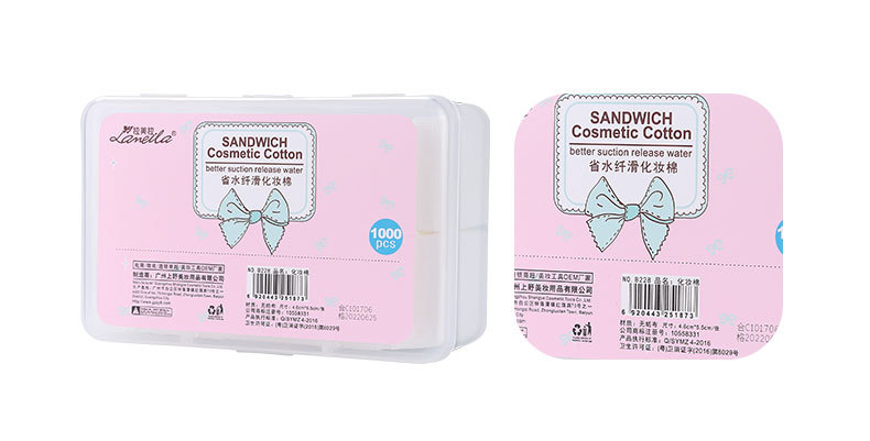 Mỹ Latinh hộp nhựa 1000 miếng bông tẩy trang mỏng hai mặt hiệu ứng trang điểm hydrating công cụ trang điểm nữ - Các công cụ làm đẹp khác kẹp mi the face shop