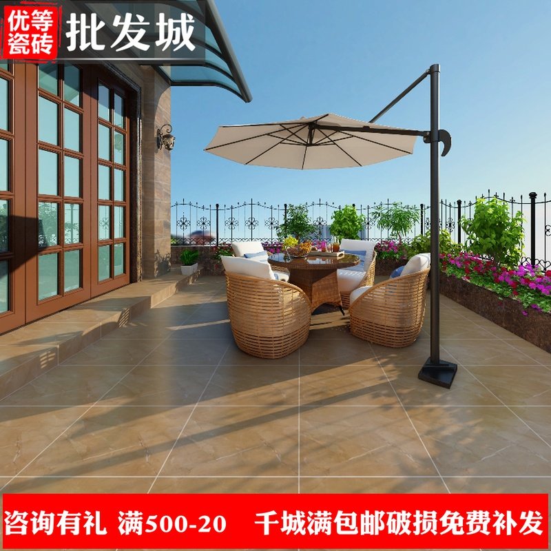Nordic modern cement brick open-air floor tiles outdoor gray antique cement brick 600x600 terrace non-slip tiles