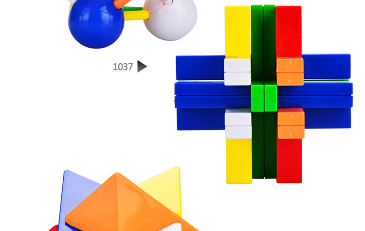 Excelle màu sắc đích thực Kong Ming khóa Lu Ban khóa Rubik của cube nhựa thông minh mở khóa đồ chơi giáo dục với hướng dẫn mô hình đồ chơi