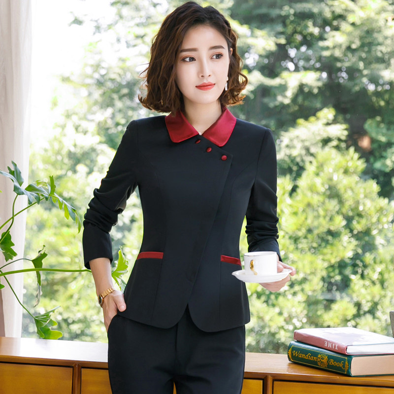 Hotel cleaning clothes long-sleeved work clothes housekeeping community property cleaning autumn and winter clothing room PA waiter female uniform