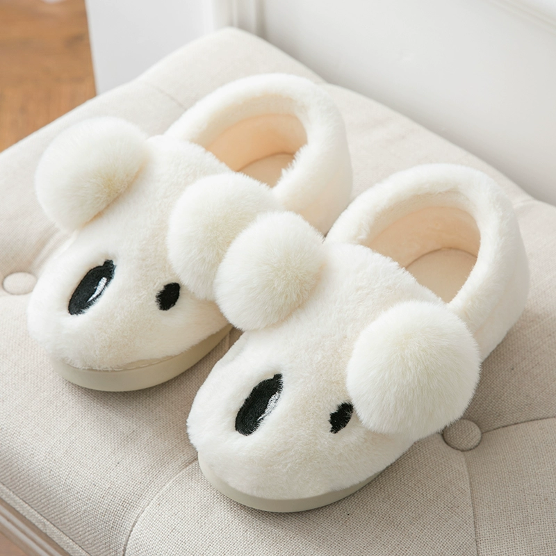 Mùa đông ấm áp dép bông nam túi xách với nữ dễ thương dày trong nhà nhà đôi giày cotton trẻ em sang trọng