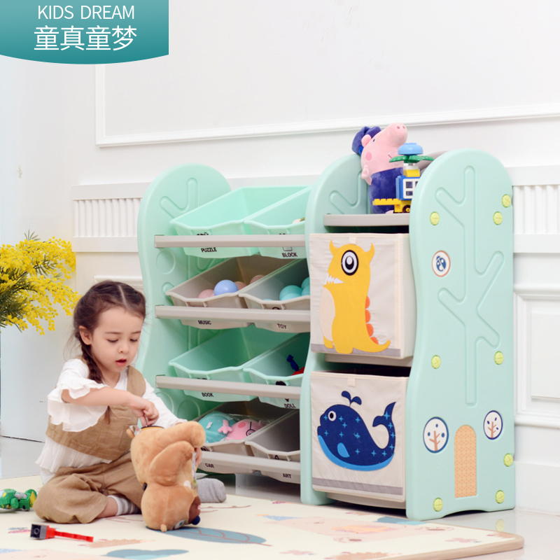 Children's toy containing shelves Shelf Shelve Baby Ploy Finishing Racks storage cabinets Bookcase Bookcase Shelf large capacity