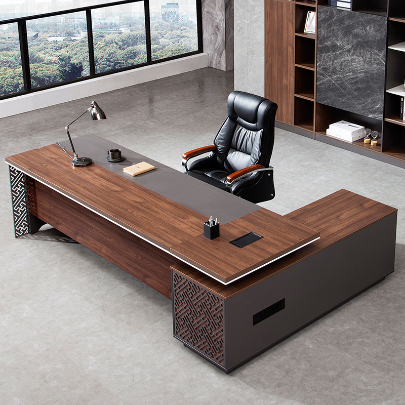 Minima Modern Desk Boss Table Presidents Table Presidents Table General Manager Table Single Desk Chair Combination