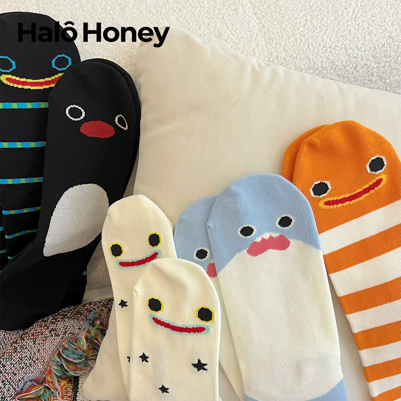 Okinawa Garden Eel Socks Women's Mid-Calf Socks ins Trendy Pure Cotton Summer Thin Japanese Cartoon Style Couple's Slouch Socks Okinawa Garden Eel Socks Women's Mid-Calf Socks ins Trendy Pure Cotton Summer Thin Japanese Cartoon Style Couple's Slouch Socks