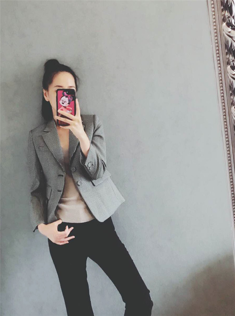 Kẻ sọc phù hợp với áo khoác nữ 2018 mùa thu Hàn Quốc phiên bản mới là mỏng retro chic nhỏ giản dị áo len áo măng tô kaki nữ dáng dài