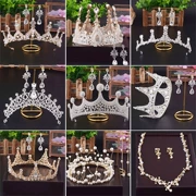 Không khí vương miện cô dâu vương miện cưới váy cưới siêu cổ tích phụ kiện tóc 2018 mới phụ kiện nữ hoàng Baroque