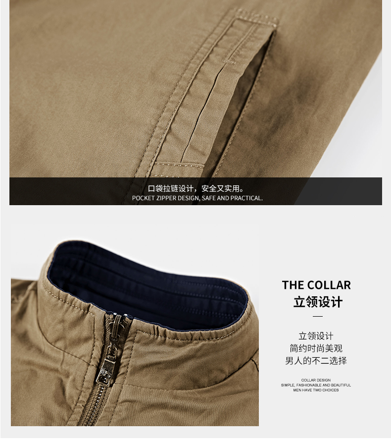 Áo khoác Jeep Shield nam mùa xuân và mùa thu 2018 Mới Cotton Loose Kích thước lớn Thường vụ Cổ áo đứng áo khoác chống nắng nam