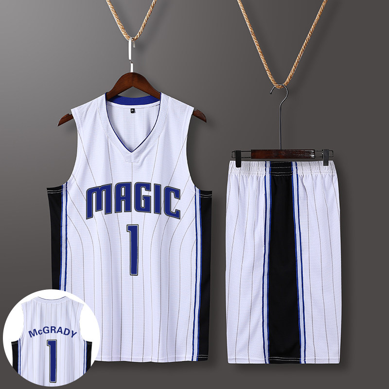 Magic Jersey McGrady 1's Jersey Basketball men's game uniform basketball suit men's group purchase customization