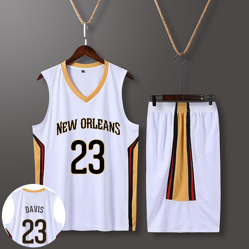 Basketball uniform suit men's pelicans jersey custom game uniform Davis vest jersey basketball men's printing