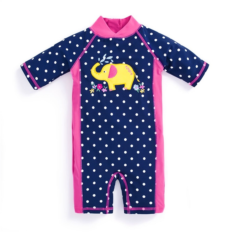 [spot] Quần áo trẻ em jojomamanbebe của Anh gái màu hồng flamingo họa tiết hoa một mảnh đồ bơi cho bé gái 12 tuổi