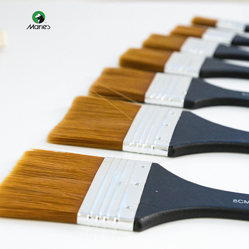 Marley nylon drawing board brush 1754 Gouache pigment oil painting brush row brush single acrylic wall painting paint bottom brush