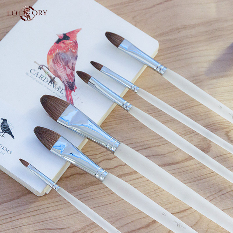 The old man's head transparent rod wolfhair gouache painting brush set art dedicated watercolor oil painting acrylic paint professional brush