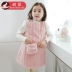 Thuyền Chuột Kids Girl Váy Plus Velvet Làm dày Nữ Hàn Quốc Dài tay Trẻ em Váy Cô gái Váy mùa đông