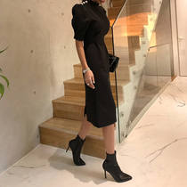 2021 New temperament design sense of elegant style skirt ins French Platycodon grandiflorum dress cold wind summer goddess