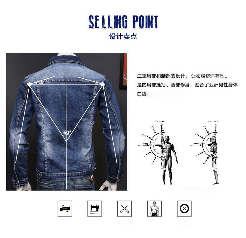 Playboy Mùa Xuân và Mùa Thu Nam Denim Jacket Hàn Quốc Áo Giản Dị Xu Hướng Sinh Viên Áo Slim Thanh Niên Quần Áo