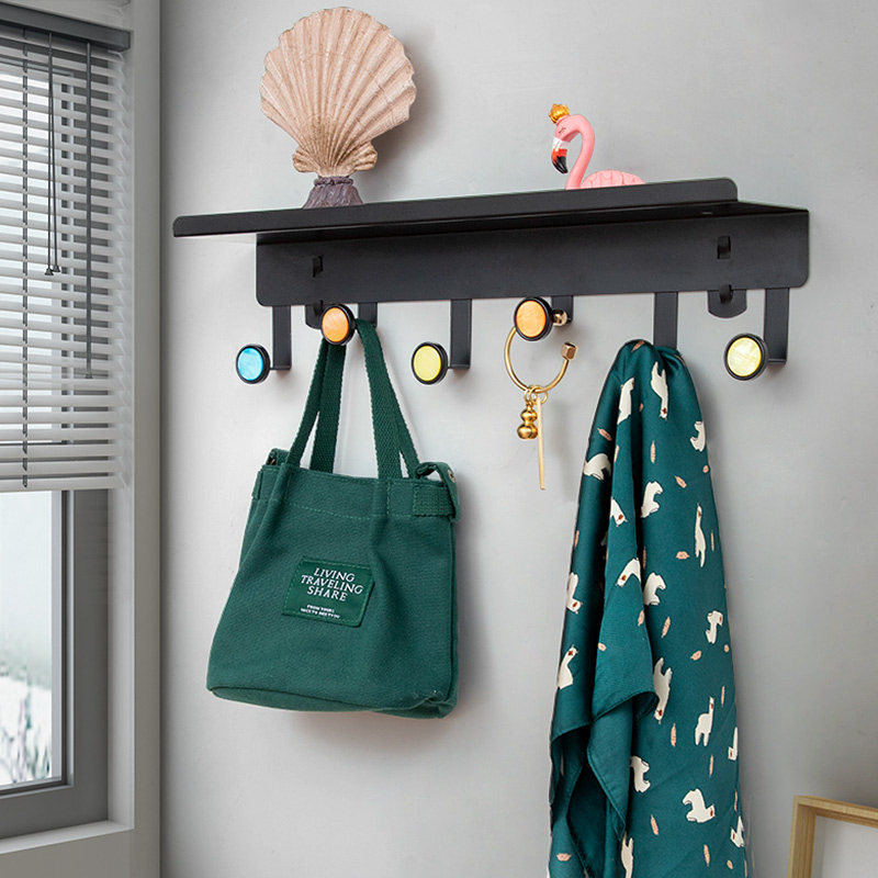 Free-to-punch clothes hangers Rack Xuanjin Entrance Door Wall Entrance Clothes Hanger Creative Wall-mounted Wall Hanging Clothes Hook