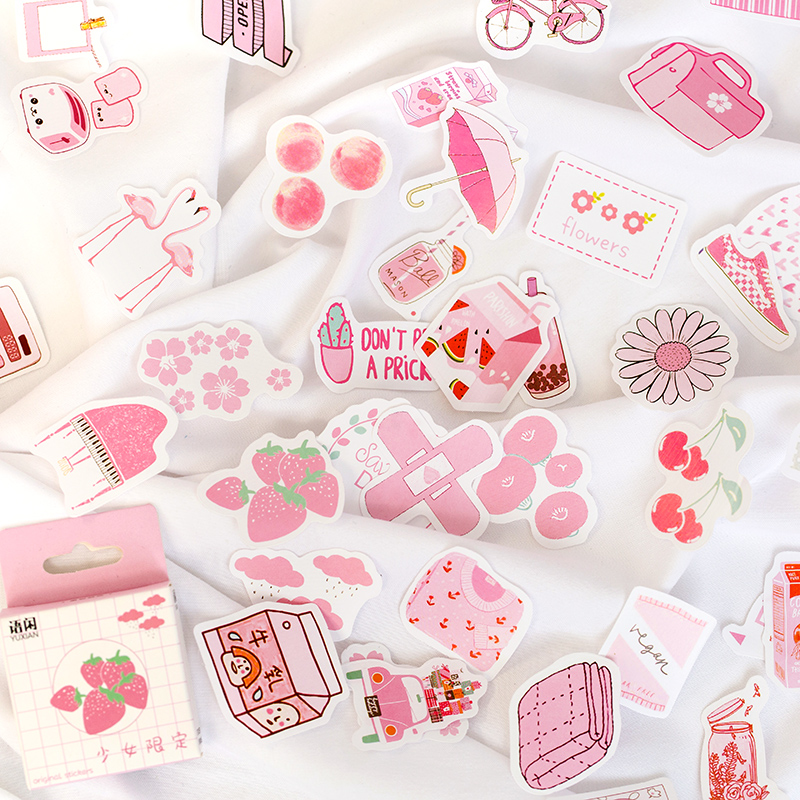 Clearance 50 Japanese and Korean girls heart small fresh hand account stickers decoration photo album diy stickers sealing box stickers
