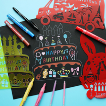 Clearance Handcrafted PVC Theme Lace Template Soft Ruler Student Graffiti Drawing Board Photo Album DIY Tool